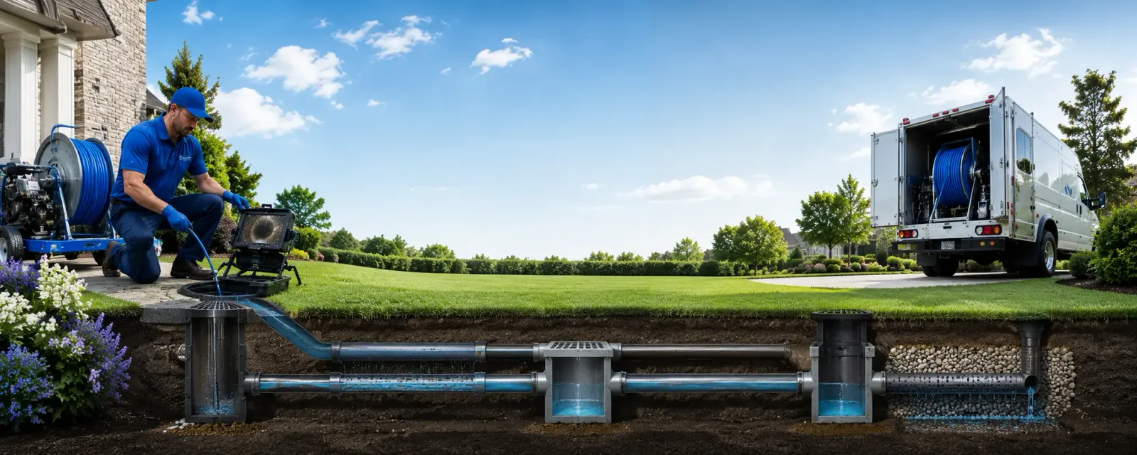 Outdoor drain cleaning information for Burket, IN